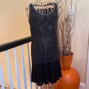 Vince Camuto black dress with silver studs